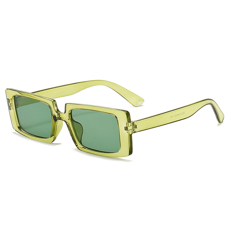 Wholesale Square Frame Transparent Color PC Sunglasses